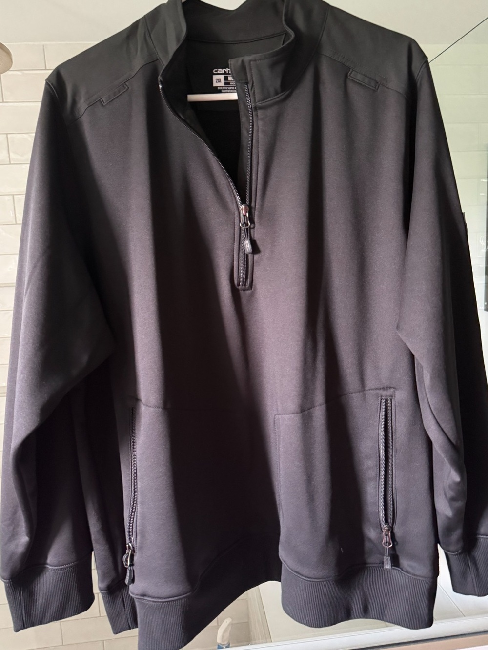 Carhartt Women's  Black Half-Zip Work/scrub Pullover